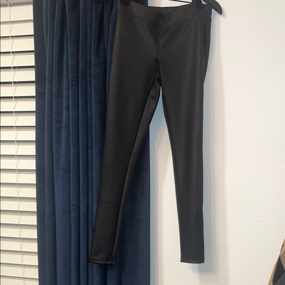 Black Faux Leather Leggings